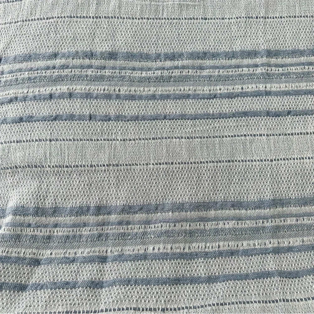 Hearth & Hand Magnolia Vintage Blue Textured Stripe Dobby Throw Blanket